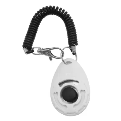Pet Training Clicker - Profesionalni alat za dresuru pasa i pomoć pri poslušnosti Bijela