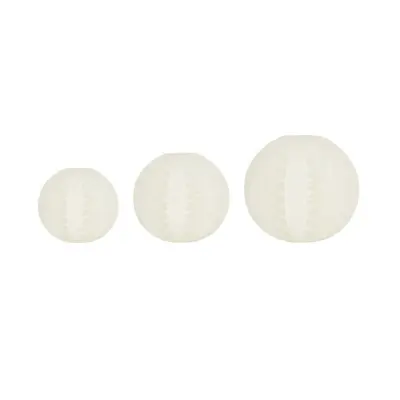 Set kuglica za pse koje izdaju poslastice i sjaje u mraku - 5 cm, 6 cm, 7 cm Bijela