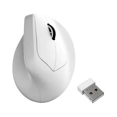 Keychron M5 bežični ergonomski miš 8K / BT / 2,4 GHz / bijeli / M5-A24