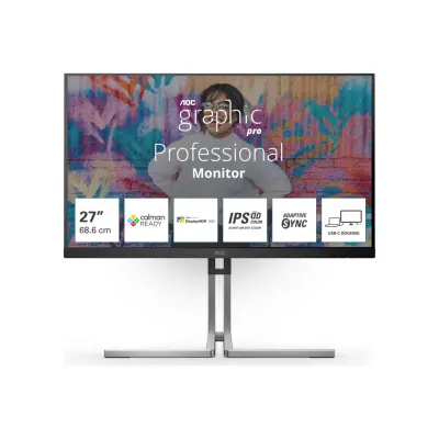 AOC Q27U3CV, 27", QHD, HDMI, DP, USB-C, RJ45, Calm
