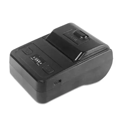 EU 58mm Prijenosni Bluetooth termalni pisač računa - USB povezivost Crna