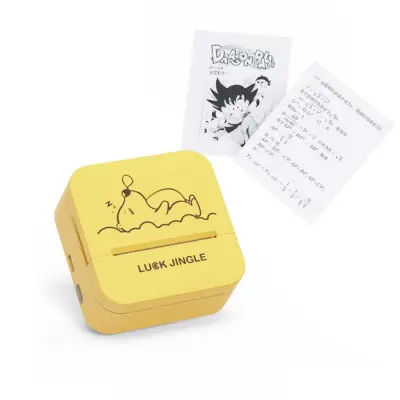 58mm Mini Portable Thermal Printer - Bluetooth Wireless Label Printer for iOS, Android & Windows Žuta