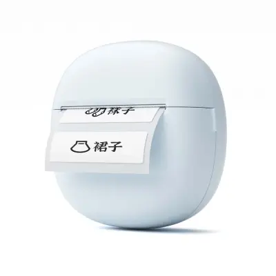 58mm Mini Portable Thermal Printer - Bluetooth Label & Receipt Printing Plava