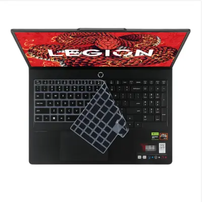 Silikonski štitnik tipkovnice kompatibilan s 2025 Lenovo Legion R9000P, R7000, Y7000P - Otporan na prašinu i vodu Crna
