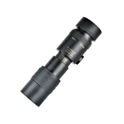 10-30x30mm Zoom Monokularni Teleskop s Kopčom za Telefon i Stalkom - Optičko Staklo Visoke Razlučivosti Crna