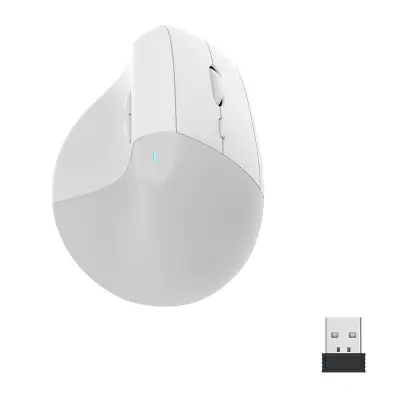 Ergonomski Bluetooth Dual Mode punjivi miš s podesivim DPI Bijela