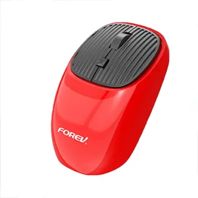 Bežični miš: Ergonomski, Tihi klik, 2.4G bežični, Punjivi optički miš Crvena