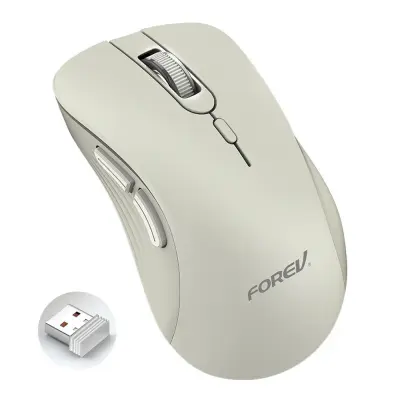 Bežični miš: 6-tipki 2.4G USB prijemnik Miš za poslovnu upotrebu i prijenosna računala Bijela
