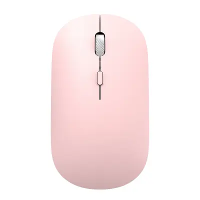 2.4G Bluetooth dvostruki bežični miš - tihi klik, podesivi DPI Ružičasta