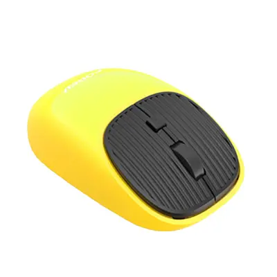 Bežični miš: Ergonomski, Tihi klik, 2.4G bežični, Punjivi optički miš Žuta