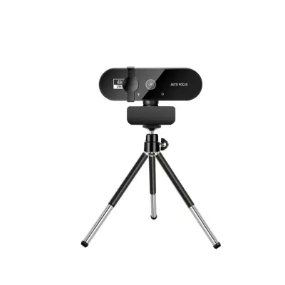 W66 Pro 4K Ultra HD web kamera s 32G TF karticom, automatskim fokusom i ugrađenim mikrofonom Crna