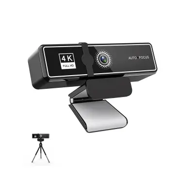 W9 Pro 4K HD USB Web Kamera s automatskim fokusom i ugrađenim mikrofonom, kompatibilna s PC, prijenosnim računalom, stolnim računalom s 32GTF karticom