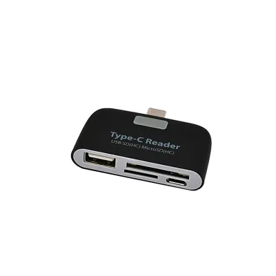 Čitač kartica Type-C - USB čvorište i OTG funkcionalnost Crna