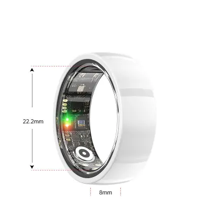 Pametni prsten R1000 - Monitor spavanja Bluetooth 5.2 Praćenje kisika u krvi Bijela