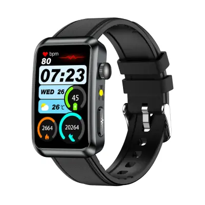 TK77 Pametni sat: EKG, otkucaji srca i praćenje zdravlja, kompatibilan s Huawei, Samsung, APPLE, Garmin Crna