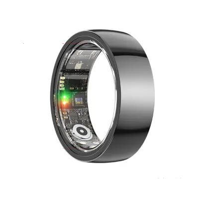 Pametni prsten R1000 – Monitor sna, Bluetooth 5.0, Monitor kisika u krvi Crna