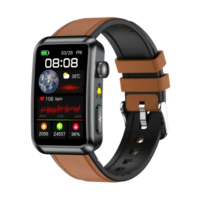 TK77 Pametni sat: EKG, otkucaji srca i praćenje zdravlja, kompatibilan s Huawei, Samsung, APPLE, Garmin Smeđa