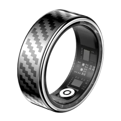 RWFIT pametni prsten: 50m vodootporni fitness tracker s praćenjem otkucaja srca i sna Srebrna