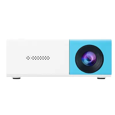 Mini 3D projektor za kućno kino, prijenosni, 1080P dekodiranje Bijela + Plava