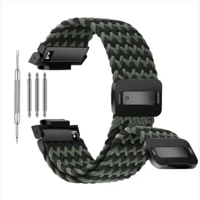 Tkani najlonski zamjenski remen za zglob kompatibilan s G-SHOCK Casio GA2100/GA110 Crna+Zelena