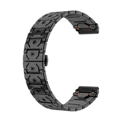 Čvrsta narukvica za sat Hex Titan s univerzalnim sučeljem od nehrđajućeg čelika, kompatibilna sa Samsung Galaxy Watch7/6 Crna