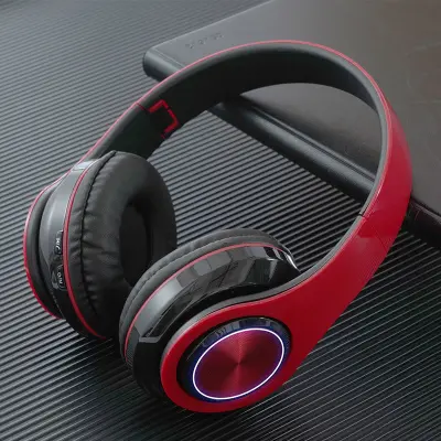 Vibrant Red Over-Ear Bluetooth Headphones B39 - Wireless Crvena