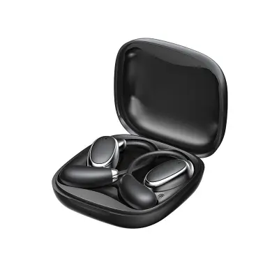 OWS Open-Ear Wireless Bluetooth 5.4 Headphones - Secure Fit, 8H Playtime Crna