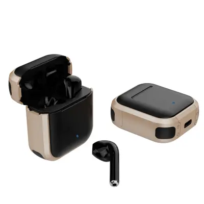 Prave bežične Bluetooth 5.4 slušalice s futrolom za punjenje - Imerzivan zvuk i produženo vrijeme reprodukcije Zlatna