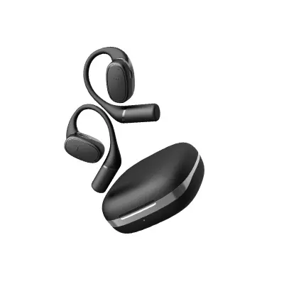OWS Open-Ear Bluetooth slušalice - Dugo trajanje baterije, bežične sportske slušalice Crna