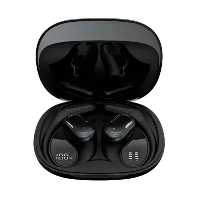 OWS Air Conduction Open-Ear Wireless Headphones - High-Fidelity Audio & Long Battery Life Crna