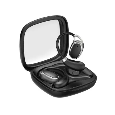 OWS Open-Ear Wireless Bluetooth 5.4 Earphones - Secure Fit, Superior Sound Crna