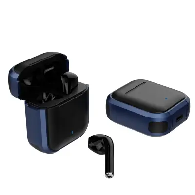 Prave bežične Bluetooth 5.4 slušalice s futrolom za punjenje - Imerzivan zvuk i produženo vrijeme reprodukcije Plava