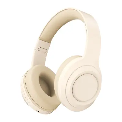 Bluetooth slušalice DR06: Duga baterija, Hi-Fi zvuk Bež