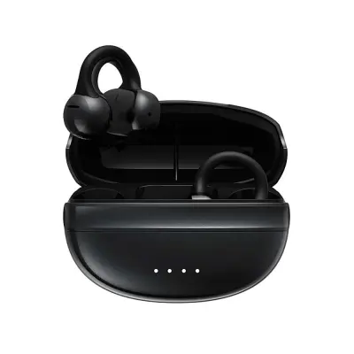 OWS Bluetooth 5.4 slušalice na kopčanje za uho: Otvoreno uho, DNS poništavanje buke, 36 sati reprodukcije Crna