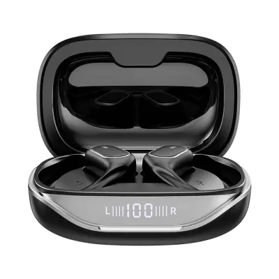 Sportske slušalice s kukom za uho koje poništavaju buku - Dolby Atmos, Bluetooth 5.4, 45H reprodukcije Crna