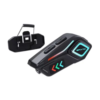 Bluetooth kaciga za kacigu 2-u-1 mikrofon s ambijentalnim svjetlom i dugim vijekom trajanja baterije Crna