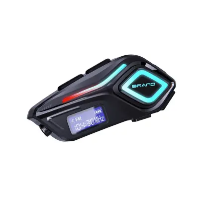Bluetooth slušalice za kacigu s mekanim mikrofonom - poboljšani zvuk za motociklističke kacige Crna