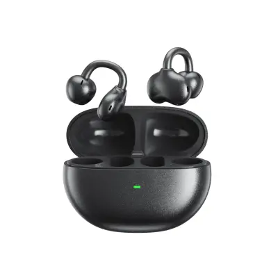 Bluetooth 5.4 slušalice s kopčom otvorenog uha: Imerzivni zvuk, udobno pristajanje Crna