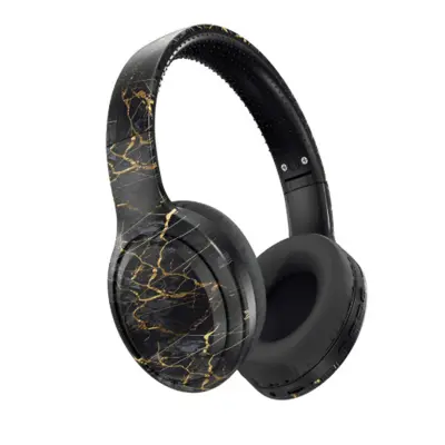 Slušalice Bluetooth DR-04 Puknuto crne boje: Imerzivan zvuk Puknuto crna
