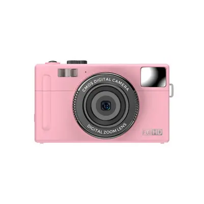 Pink Digital Camera - 8MP, 16x Zoom, HD 1080P Video Recording Pink