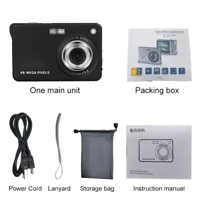 K09 Kompaktni digitalni fotoaparat za hvatanje uspomena Crna