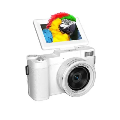 5K Ultra HD 64MP WiFi digitalni fotoaparat s flip zaslonom i makro objektivom Bijela