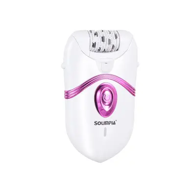 Bijeli električni epilator - Bezbolni odstranjivač dlačica s valjkom, LED svjetlom i USB punjenjem Bijela