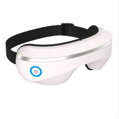 Masažer za oči s zračnim tlakom, vibracijama i toplinom, Bluetooth glazbom i glasovnim emitiranjem Bijela