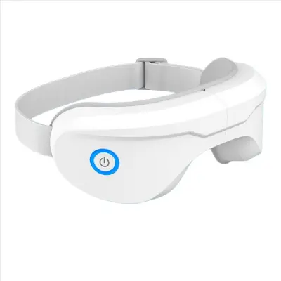 Masažer za oči s zračnim tlakom, vibracijama, toplinom, Bluetooth glazbom i glasovnim emitiranjem Bijela