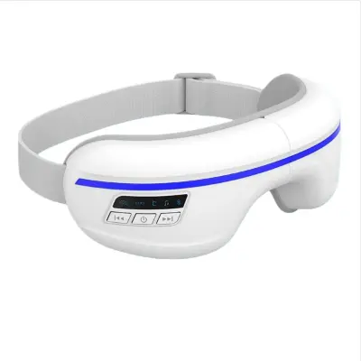 Masažer za oči s masažom zračnim tlakom, vibracijama, toplinom i Bluetooth glazbom s glasovnim emitiranjem Bijela