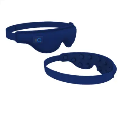 Plavi masažer za oči s 12 točaka vibracija, Bluetooth glazbom i glasovnim emitiranjem Plava