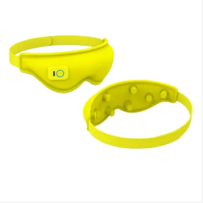Žuti masažer za oči s vibracijom, Bluetooth glazbom, ugrađenom glazbom i glasovnim emitiranjem Žuta