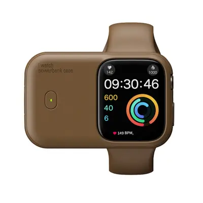 Magnetski punjač za Apple Watch - Prijenosna baterija za iWatch 40/41/42 mm Smeđa