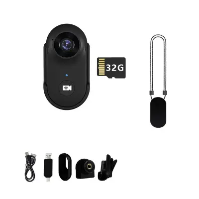 A100+ Crna mini kamera 1080p s magnetskim nosačem i 32G TF Crna